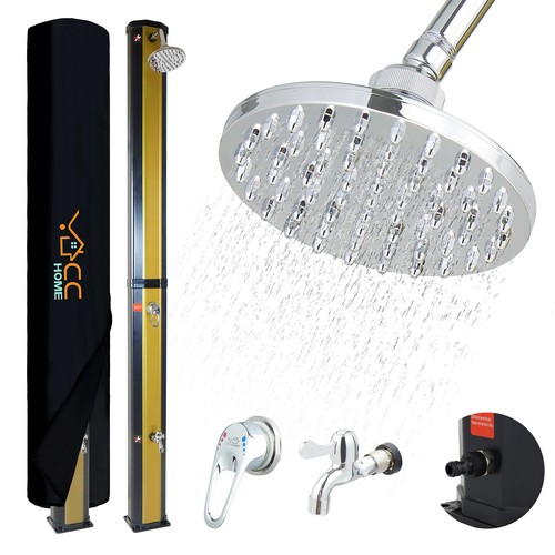 Douche solaire température - température, de
